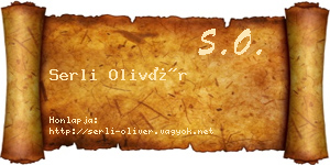 Serli Olivér névjegykártya