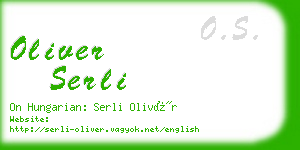 oliver serli business card